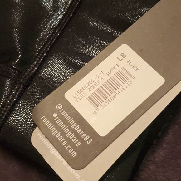 Running barre shiny black leggings - Picture 5 of 5